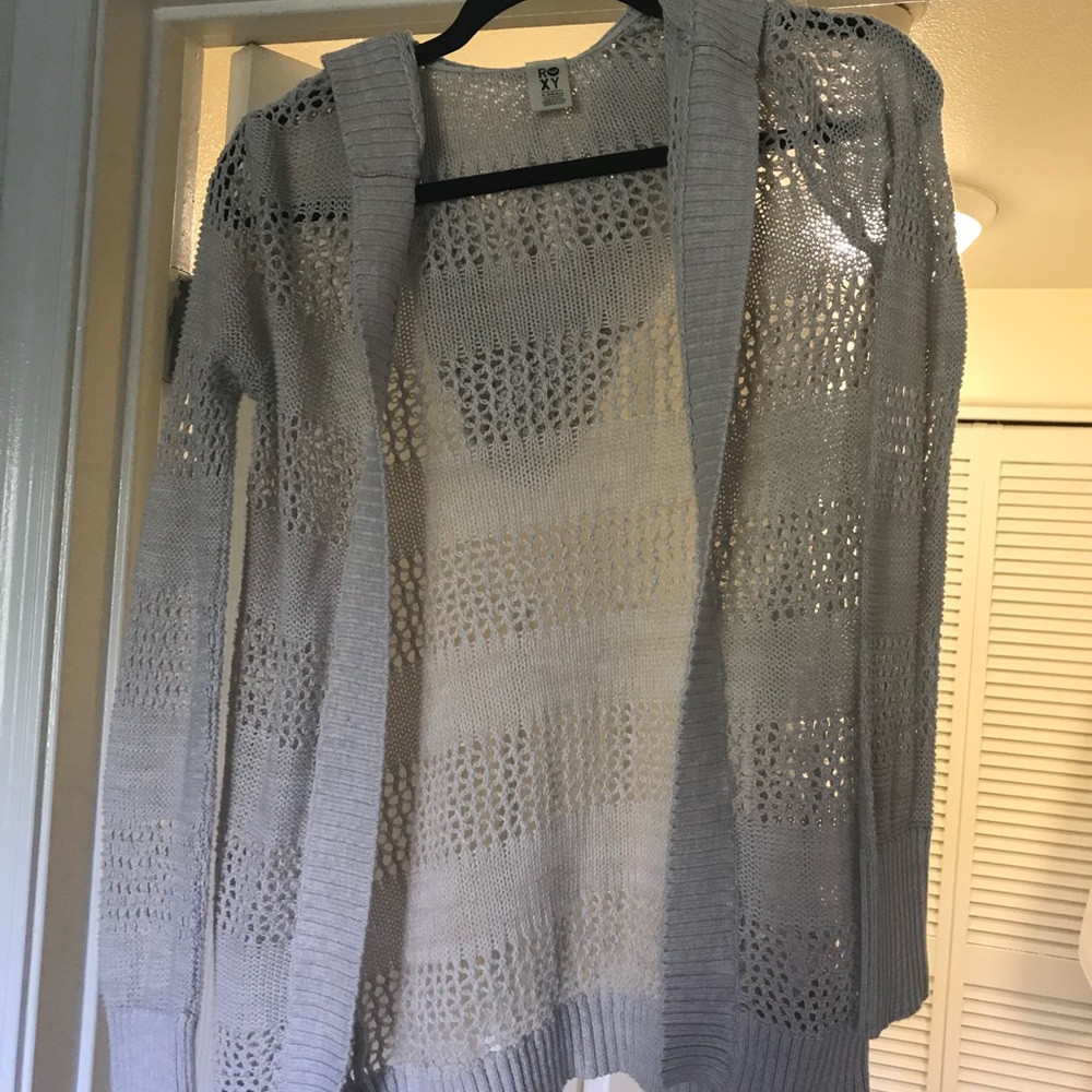 NWOT HOODED ROXY CARDIGAN